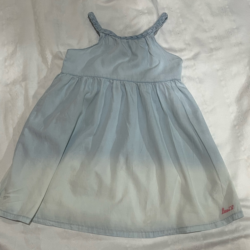 KIDS LEVI Light Blue Ombre Sundress with Braided Straps GIRS SIZE S ( 8-10 YRS)